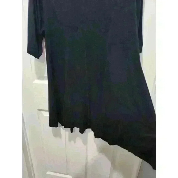 Soft Surroundings Women’s 1X Black Double V Timely Half Sleeve Tunic Dress 57532 - Picture 7 of 8